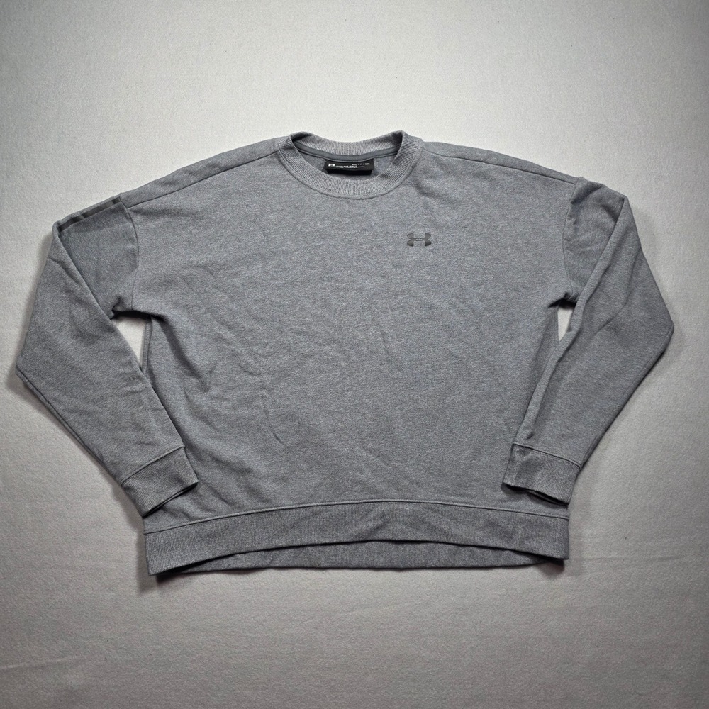 Under Armour Grey Fleece Crewneck Sweatshirt Loose Fit - Women's Small
